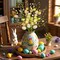 Easter Decorations for Home, 5 Pcs Easter Picks Decor, 22 Inch Pastel Eggs Branches Stems Spring Decor, Artificial Speckled Egg Floral Picks for Table Centerpiece DIY Vase Filler